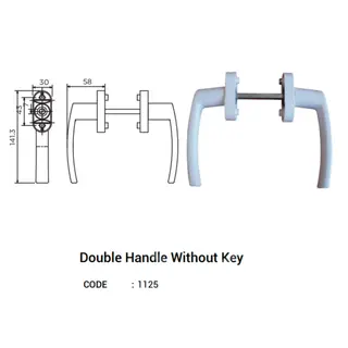 Double Handle Without Key for UPVC Windows & Doors by Simmply Perfect, Hyderabad
