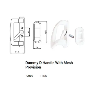 Dummy D Handle With Mesh Provision for UPVC Windows & Doors by Simmply Perfect, Hyderabad