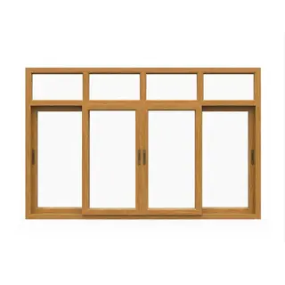 Golden Oak UPVC 112 Series 3-Track 4-Panel Combination Sliding Window with Top Fix by Simmply Perfect, Hyderabad
