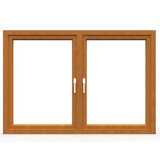 Golden Oak UPVC 60 Series Double Casement Window by Simmply Perfect, Hyderabad