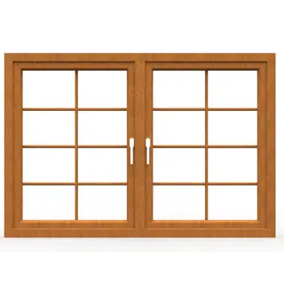 Golden Oak UPVC 60 Series French Double Casement Window by Simmply Perfect, Hyderabad