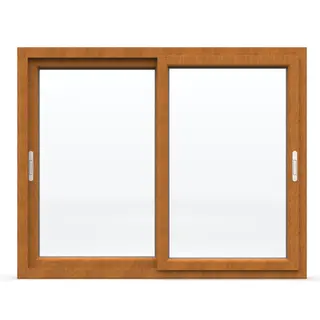 Golden Oak UPVC 62 Series 2-Track 2-Panel Sliding Window by Simmply Perfect, Hyderabad