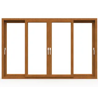 Golden Oak UPVC 62 Series 2-Track 4-Panel Sliding Door by Simmply Perfect, Hyderabad
