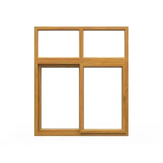 Golden Oak UPVC 62 Series 2-Track Combination Sliding Window with Top Fixed by Simmply Perfect, Hyderabad