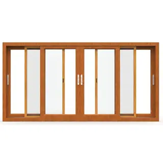 Golden Oak UPVC 90 Series 2.5-Track 4-Panel Sliding Door with Mesh by Simmply Perfect, Hyderabad
