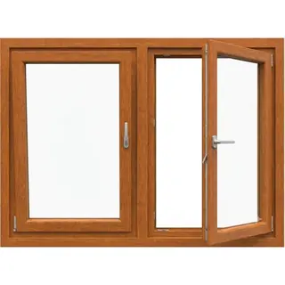 Golden Oak UPVC Double Casement Window by Simmply Perfect, Hyderabad