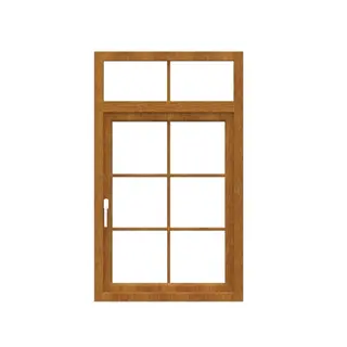 Golden Oak UPVC French Single Casement Window with Top Fix by Simmply Perfect, Hyderabad