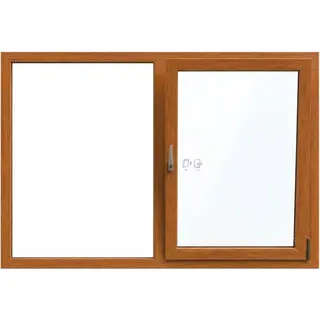 Golden Oak UPVC Single Casement Window with Side Fix by Simmply Perfect, Hyderabad