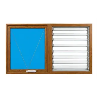Golden Oak UPVC Ventilator Design 13 by Simmply Perfect, Hyderabad