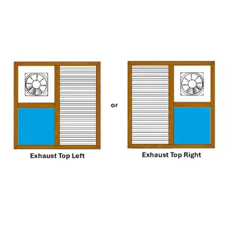 Golden Oak UPVC Ventilator Design 2 by Simmply Perfect, Hyderabad