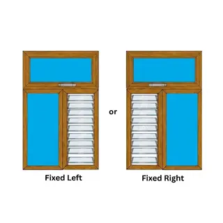 Golden Oak UPVC Ventilator Design 9 by Simmply Perfect, Hyderabad