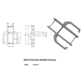 Multi Point Door Handle Premium for UPVC Windows & Doors by Simmply Perfect, Hyderabad