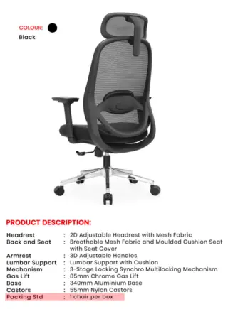 Office chair Drone – view 2 by Simmply Perfect, Hyderabad