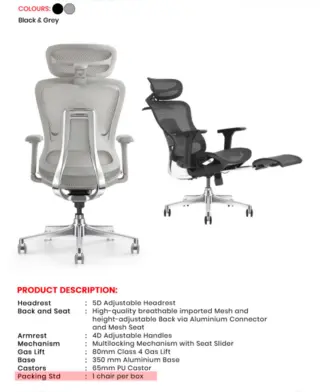 Office Chair Knox | Simmply Perfect – view 2 Office Chair Knox – view 2 by Simmply Perfect, Hyderabad