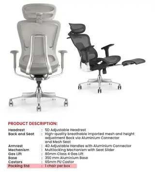 Office Chair Knox A+ | Simmply Perfect – view 2 Office Chair Knox A+ – view 2 by Simmply Perfect, Hyderabad