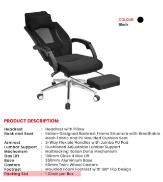 Office Chair Q57 | Simmply Perfect – view 2 Office Chair Q57 – view 2 by Simmply Perfect, Hyderabad