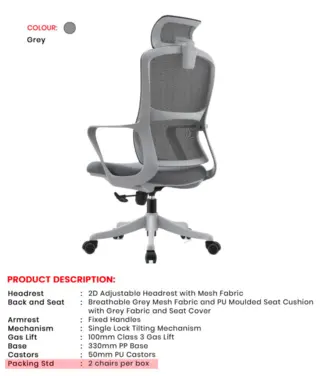 Office Chair Q8 | Simmply Perfect – view 2 Office Chair Q8 – view 2 by Simmply Perfect, Hyderabad