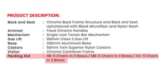 Office Chair Sleek Rexine – view 4 by Simmply Perfect, Hyderabad