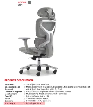 Office Chair Virgo | Simmply Perfect – view 2 Office Chair Virgo – view 2 by Simmply Perfect, Hyderabad