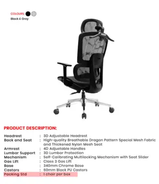 Office Chair Vyom | Simmply Perfect – view 2 Office Chair Vyom – view 2 by Simmply Perfect, Hyderabad