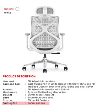 Office Chair Zylo | Simmply Perfect – view 2 Office Chair Zylo – view 2 by Simmply Perfect, Hyderabad
