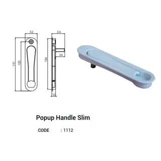 Popup Handle Slim for UPVC Windows & Doors by Simmply Perfect, Hyderabad
