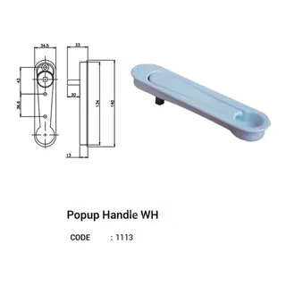 Popup Handle Wh for UPVC Windows & Doors by Simmply Perfect, Hyderabad