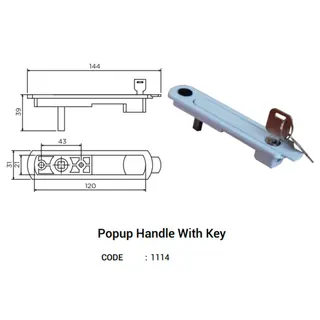 Popup Handle With Key for UPVC Windows & Doors by Simmply Perfect, Hyderabad
