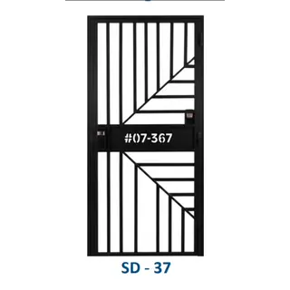 Safety Door Grill Design 37 by Simmply Perfect, Hyderabad