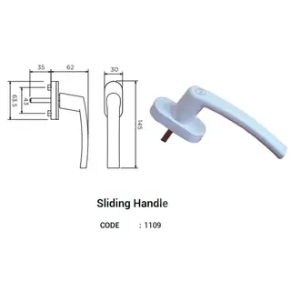 Sliding Handle for UPVC Windows & Doors by Simmply Perfect, Hyderabad