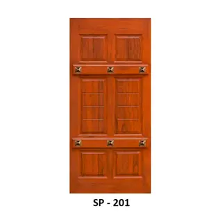 Teak Extra Fitting Door Design 201 by Simmply Perfect, Hyderabad