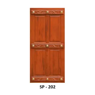 Teak Extra Fitting Door Design 202 by Simmply Perfect, Hyderabad