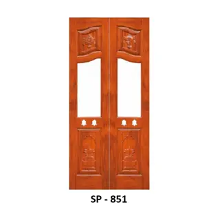 Teak Pooja Door Design 851 by Simmply Perfect, Hyderabad