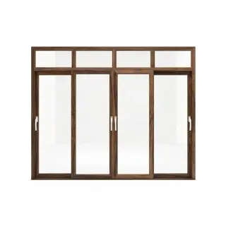 Walnut UPVC 112 Series 3-Track 4-Panel Combination Sliding Door with Top Fix by Simmply Perfect, Hyderabad