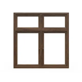 Walnut UPVC 60 Series Combination Double Casement Window by Simmply Perfect, Hyderabad
