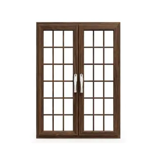 Walnut UPVC 60 Series French Double Casement Door by Simmply Perfect, Hyderabad