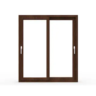 Walnut UPVC 62 Series 2-Track 2-Panel Sliding Door by Simmply Perfect, Hyderabad