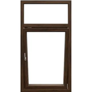 Walnut UPVC Combination Window Tilt and Turn with Top Fixed by Simmply Perfect, Hyderabad