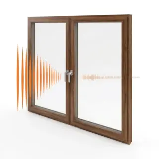 Walnut UPVC Double Casement Soundproof Window | Simmply Perfect – view 2 Walnut UPVC Double Casement Soundproof Window – view 2 by Simmply Perfect, Hyderabad
