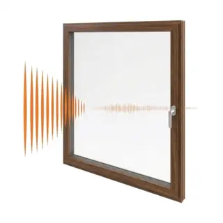 Walnut UPVC Single Casement Soundproof Window | Simmply Perfect – view 2 Walnut UPVC Single Casement Soundproof Window – view 2 by Simmply Perfect, Hyderabad