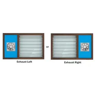 Walnut UPVC Ventilator Design 1 by Simmply Perfect, Hyderabad