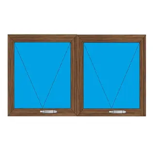 Walnut UPVC Ventilator Design 10 by Simmply Perfect, Hyderabad