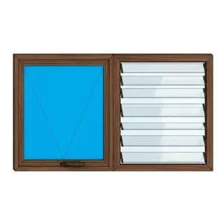 Walnut UPVC Ventilator Design 13 by Simmply Perfect, Hyderabad