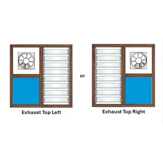 Walnut UPVC Ventilator Design 2 by Simmply Perfect, Hyderabad