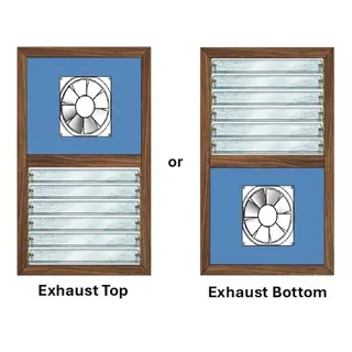 Walnut UPVC Ventilator Design 5 by Simmply Perfect, Hyderabad