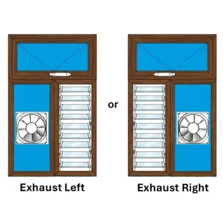 Walnut UPVC Ventilator Design 7 by Simmply Perfect, Hyderabad