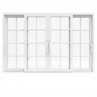 White UPVC 112 Series 3-Track 4-Panel French Sliding Door by Simmply Perfect, Hyderabad