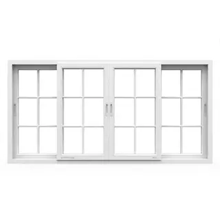 White UPVC 112 Series 3-Track 4-Panel French Sliding Window by Simmply Perfect, Hyderabad