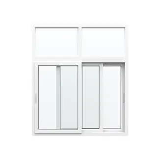 White UPVC 112 Series 3-Track Combination Sliding Window with Top Fix by Simmply Perfect, Hyderabad