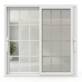 White UPVC 112 Series 3-Track French Sliding Door by Simmply Perfect, Hyderabad